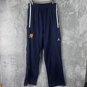 Jordan Basketball Team Warm-Up Pants Men's Medium Navy Notre Dame Track Pants